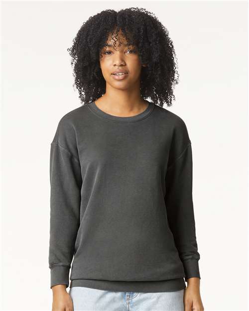 Comfort Colors 1466, Unisex Garment-dyed Lightweight Crewneck Sweatshirt, Pepper