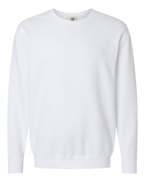 Comfort Colors 1466, Unisex Garment-dyed Lightweight Crewneck Sweatshirt, White