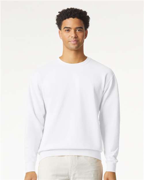 Comfort Colors 1466, Unisex Garment-dyed Lightweight Crewneck Sweatshirt, White