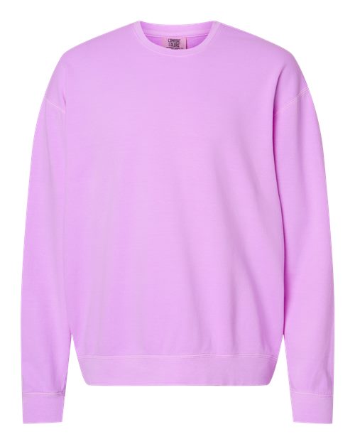 Comfort Colors 1466, Unisex Garment-dyed Lightweight Crewneck Sweatshirt, Neon Violet
