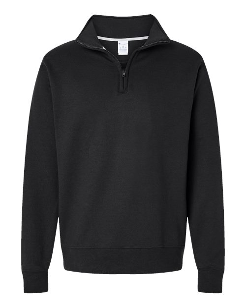 Champion S450, Unisex Powerblend Quarter-zip Pullover, Black