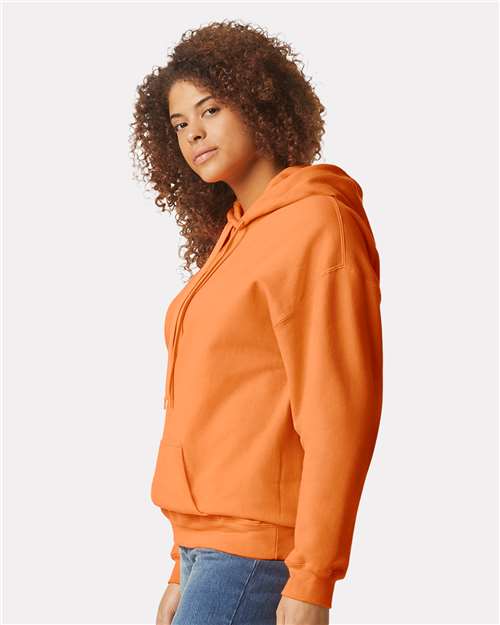 Gildan SF500 Unisex Softstyle® Midweight Hooded Sweatshirt Cotton Cotton-Poly Blend Fleece Hooded Insulated Jersey Midweight Moisture-Wicking Outerwear Pocket Polyester Regular Fit Spandex Sport / Athletic Super Heavyweight Sweatshirts & Fleece Tear-Away Label Tops Womens Womens Tops