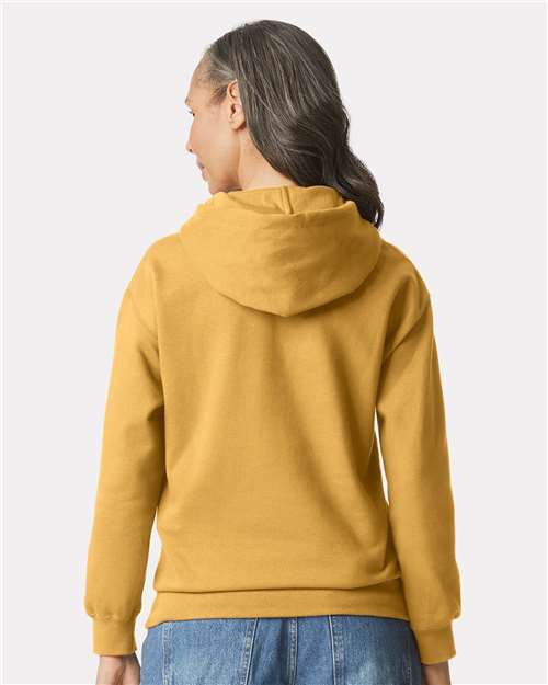 Gildan SF500 Unisex Softstyle® Midweight Hooded Sweatshirt Cotton Cotton-Poly Blend Fleece Hooded Insulated Jersey Midweight Moisture-Wicking Outerwear Pocket Polyester Regular Fit Spandex Sport / Athletic Super Heavyweight Sweatshirts & Fleece Tear-Away Label Tops Womens Womens Tops