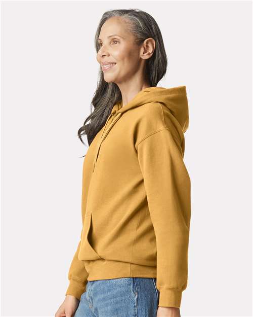 Gildan SF500 Unisex Softstyle® Midweight Hooded Sweatshirt Cotton Cotton-Poly Blend Fleece Hooded Insulated Jersey Midweight Moisture-Wicking Outerwear Pocket Polyester Regular Fit Spandex Sport / Athletic Super Heavyweight Sweatshirts & Fleece Tear-Away Label Tops Womens Womens Tops