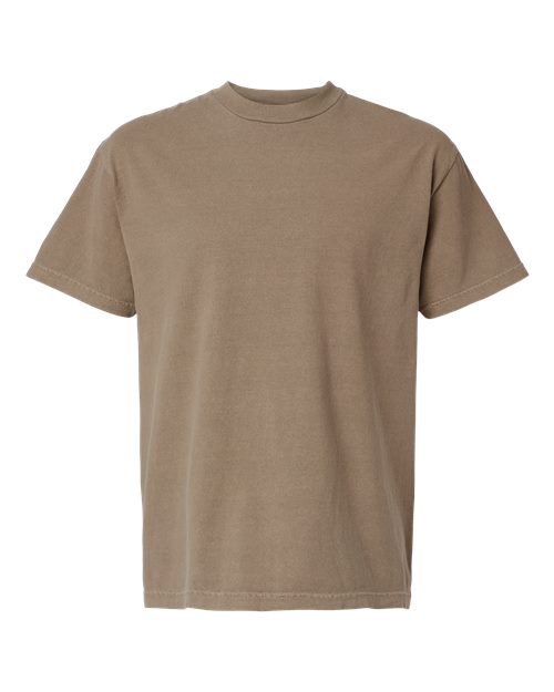 American Apparel 1301GD, Unisex Heavyweight Cotton Garment-dyed Tee, Faded Brown