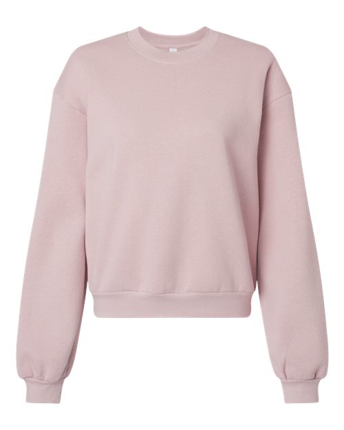 American Apparel RF494, Women's Reflex Fleece Crewneck Sweatshirt, Blush