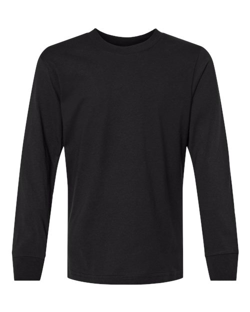 Next Level 3311, Youth Cotton Long Sleeve Tee, Black