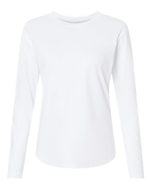 Next Level 3911, Women's Cotton Relaxed Long Sleeve Tee, White