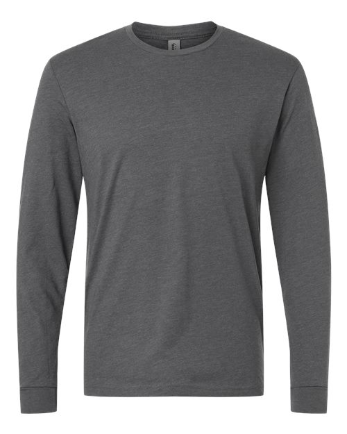 Next Level 6211, Unisex Cvc Long Sleeve Tee, Heather Heavy Metal