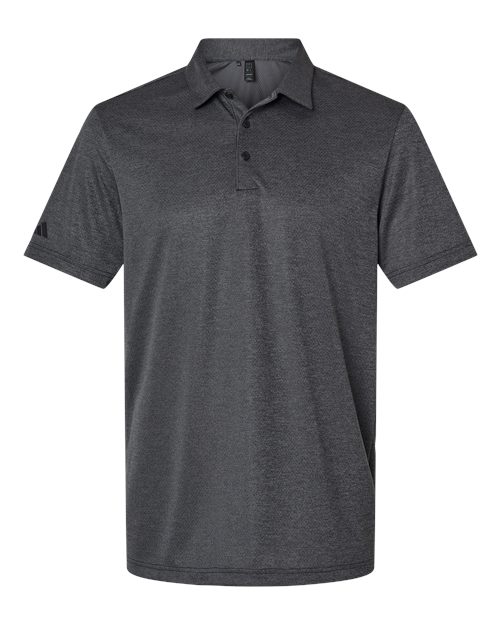 Adidas A591, Men's Space Dyed Polo, Black Melange