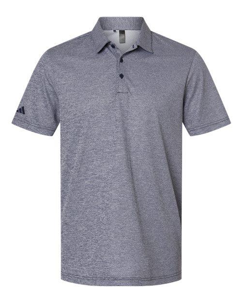 Adidas A591, Men's Space Dyed Polo, Collegiate Navy Melange