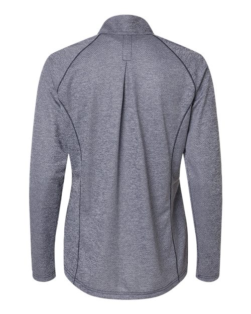 Adidas A594, Women's Space Dyed Quarter-zip Pullover, Collegiate Navy Melange