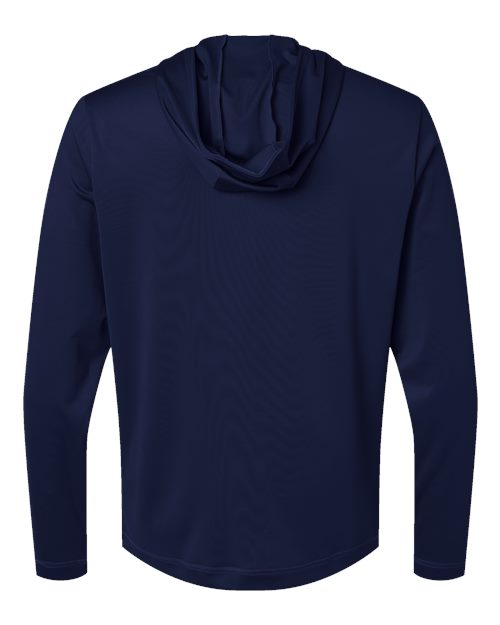 Adidas A596, Men's Lightweight Quarter-zip Hooded Pullover, Collegiate Navy