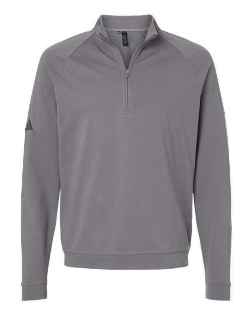Adidas A598, Men's Club Quarter-zip Pullover, Grey Three