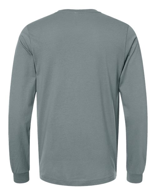 BELLA + CANVAS 3501, Unisex Jersey Long Sleeve Tee, Blue Storm
