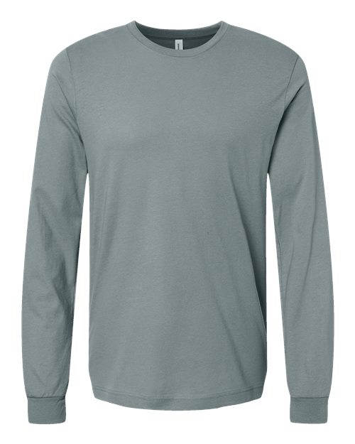 BELLA + CANVAS 3501, Unisex Jersey Long Sleeve Tee, Blue Storm