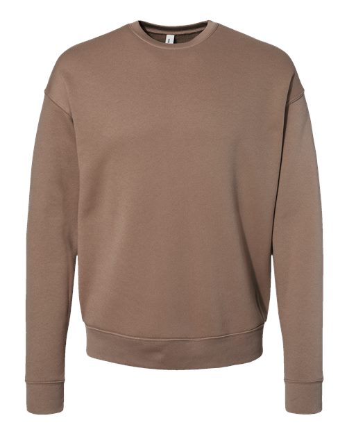 BELLA + CANVAS 3945, Unisex Sponge Fleece Drop Shoulder Crewneck Sweatshirt, Vintage Brown