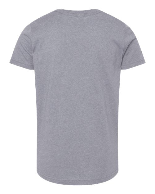 BELLA + CANVAS 3001YCVC, Youth Cvc Jersey Tee, Heather Storm