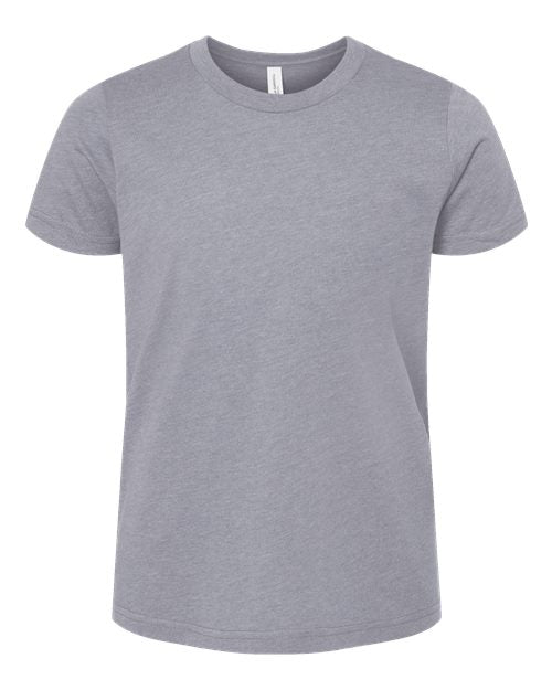 BELLA + CANVAS 3001YCVC, Youth Cvc Jersey Tee, Heather Storm