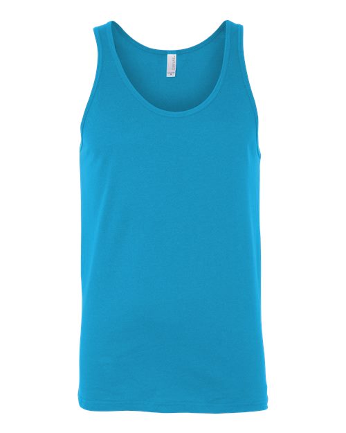 BELLA + CANVAS 3480CVC, Unisex Heather Cvc Tank, Neon Blue