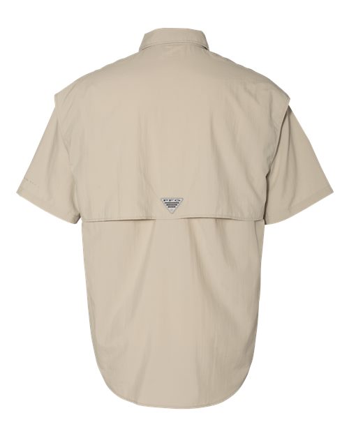Columbia 212464, Men's Pfg Bahama Ii Short Sleeve Shirt, Fossil