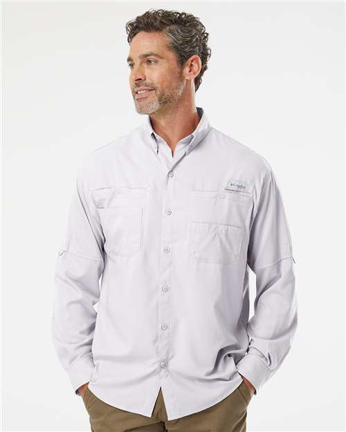 Men's PFG Tamiami™ II Shirt - - 12291 Cool Grey 14224 212467 Antimicrobial Columbia Long Sleeves Mens & Unisex Moisture-Management Pockets Polyester Polyester - 100% Premium Fashion Resort S&S Exclusive Brands Sun/UV Protection Tops Visible Logos Wovens Wovens & Dress Shirts