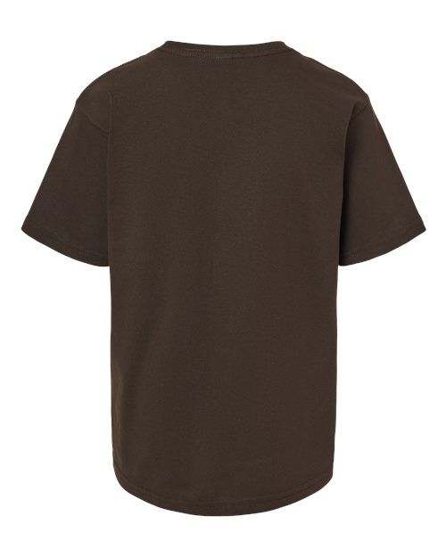 M&O 4850, Youth Gold Soft Touch T-shirt, Chocolate