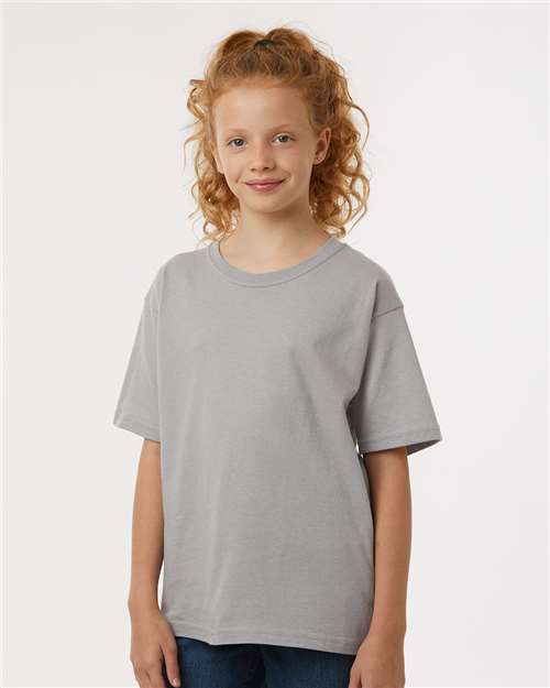 M&O 4850, Youth Gold Soft Touch T-shirt, Gravel