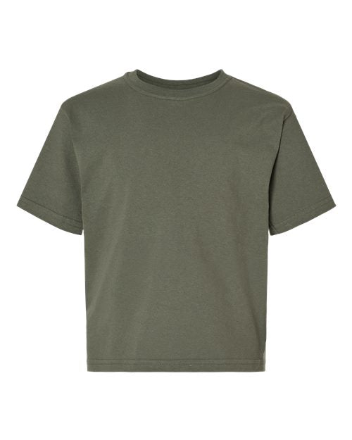 M&O 4850, Youth Gold Soft Touch T-shirt, Military Green