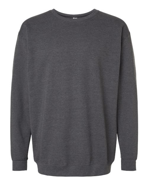 M&O 3340, Unisex Crewneck Fleece, Heather Charcoal