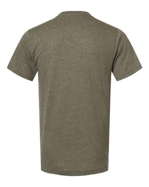 M&O 3541, Deluxe Blend T-shirt, Heather Military Green