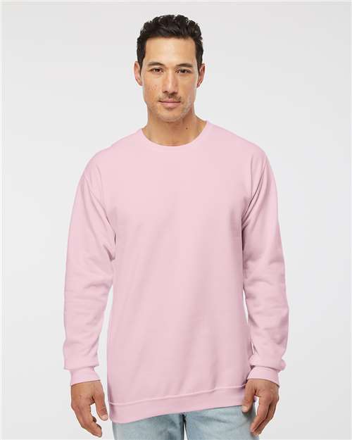 M&O 3340, Unisex Crewneck Fleece, Light Pink