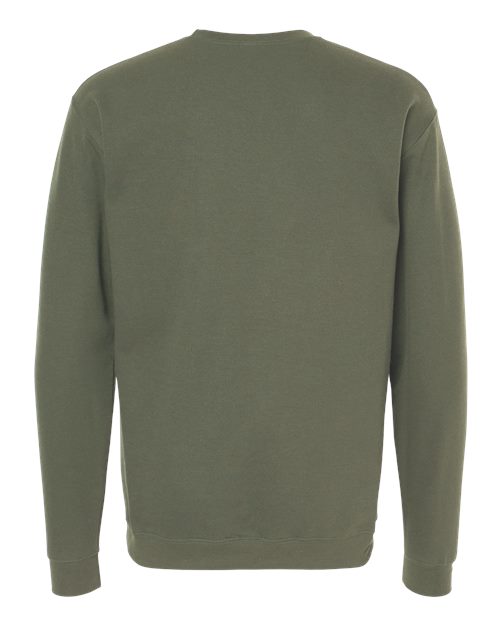 M&O 3340, Unisex Crewneck Fleece, Military Green