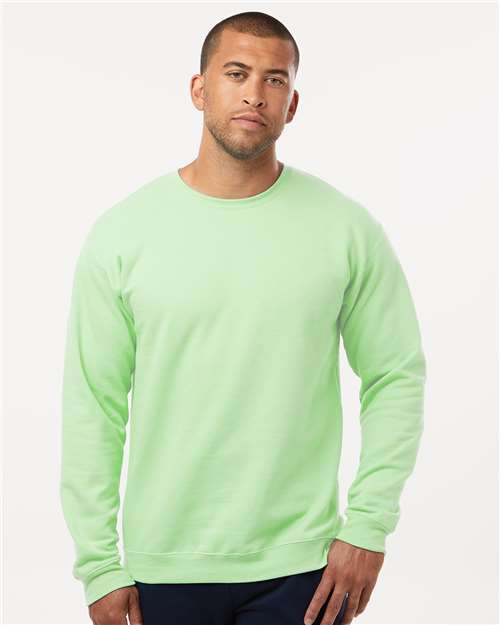 M&O 3340, Unisex Crewneck Fleece, Neo Mint