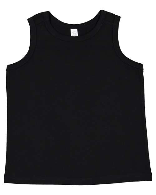 Rabbit Skins 3323, Toddler Fine Jersey Tank, Black