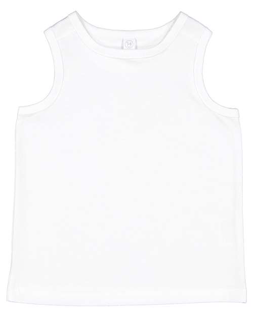 Rabbit Skins 3323, Toddler Fine Jersey Tank, White