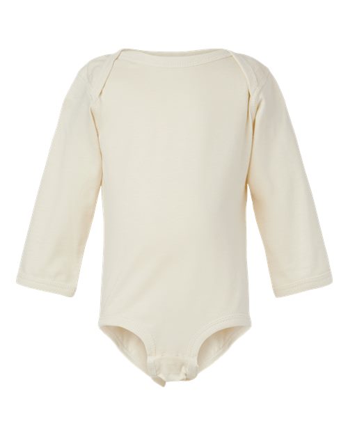 Rabbit Skins 4421, Infant Fine Jersey Long Sleeve Bodysuit, Natural