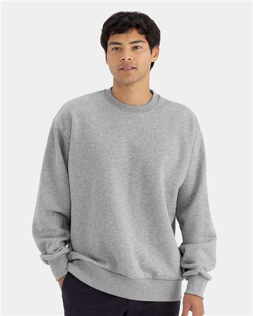 Next Level 9007, Unisex Heavyweight Crewneck Sweatshirt, Heather Grey
