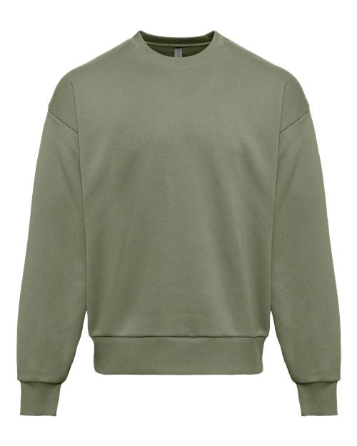 Next Level 9007, Unisex Heavyweight Crewneck Sweatshirt, Light Olive