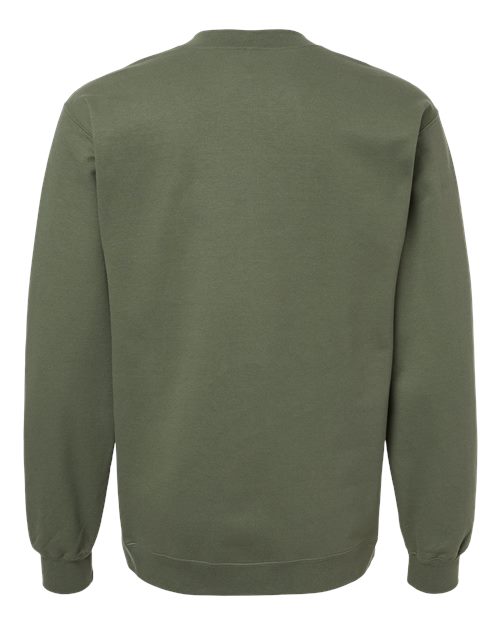 Gildan SF008, Unisex Softstyle Midweight Quarter-zip Sweatshirt, Military Green