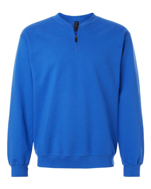 Gildan SF008, Unisex Softstyle Midweight Quarter-zip Sweatshirt, Royal