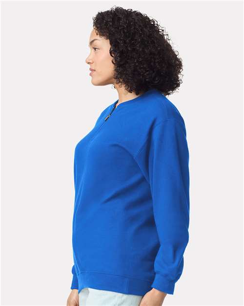 Gildan 18900 Heavy Blend Fleece Stadium Blanket Cotton Cotton-Poly Blend Crewneck Fleece Mens & Unisex Mens & Unisex Tops Midweight Moisture-Wicking Outerwear Polyester Premium Regular Fit Spandex Sport / Athletic Super Heavyweight Sweatshirts & Fleece Tear-Away Label Tops Zippered
