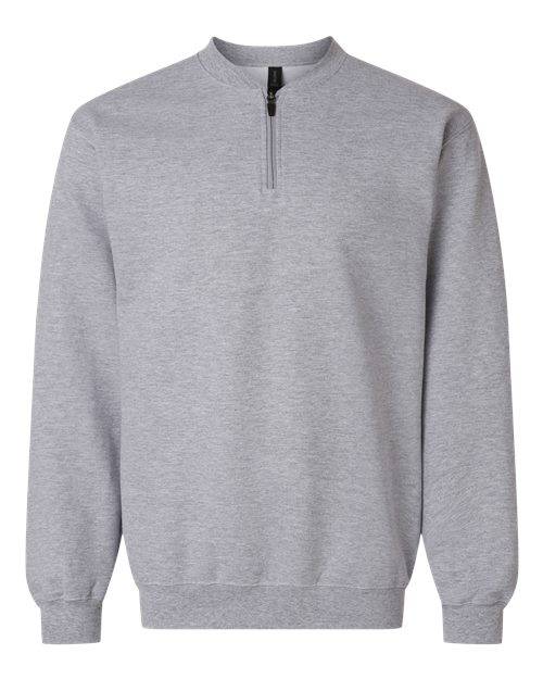 Gildan SF008, Unisex Softstyle Midweight Quarter-zip Sweatshirt, Sport Grey