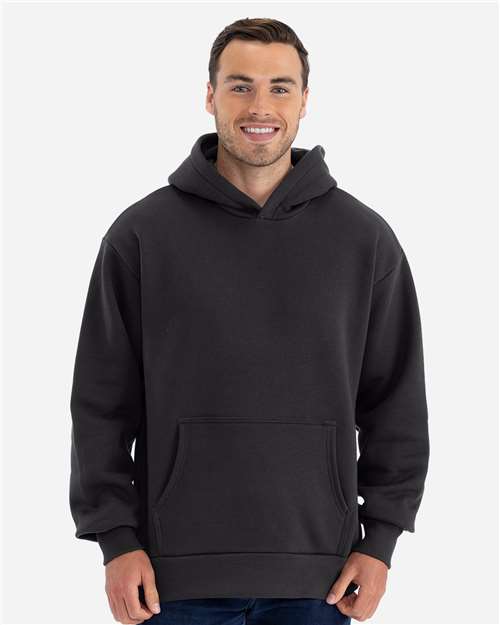Next Level 9307, Unisex Heavyweight Fleece Hoodie Sweatshirt, Graphite Black