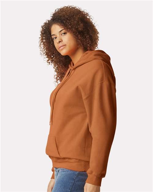 Gildan SF500 Unisex Softstyle® Midweight Hooded Sweatshirt Cotton Cotton-Poly Blend Fleece Hooded Insulated Jersey Midweight Moisture-Wicking Outerwear Pocket Polyester Regular Fit Spandex Sport / Athletic Super Heavyweight Sweatshirts & Fleece Tear-Away Label Tops Womens Womens Tops