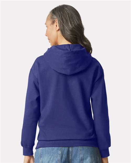Gildan SF500 Unisex Softstyle® Midweight Hooded Sweatshirt Cotton Cotton-Poly Blend Fleece Hooded Insulated Jersey Midweight Moisture-Wicking Outerwear Pocket Polyester Regular Fit Spandex Sport / Athletic Super Heavyweight Sweatshirts & Fleece Tear-Away Label Tops Womens Womens Tops
