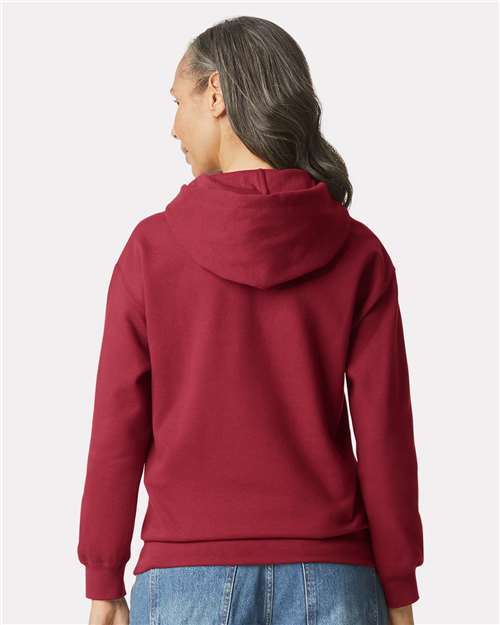 Gildan SF500 Unisex Softstyle® Midweight Hooded Sweatshirt Cotton Cotton-Poly Blend Fleece Hooded Insulated Jersey Midweight Moisture-Wicking Outerwear Pocket Polyester Regular Fit Spandex Sport / Athletic Super Heavyweight Sweatshirts & Fleece Tear-Away Label Tops Womens Womens Tops