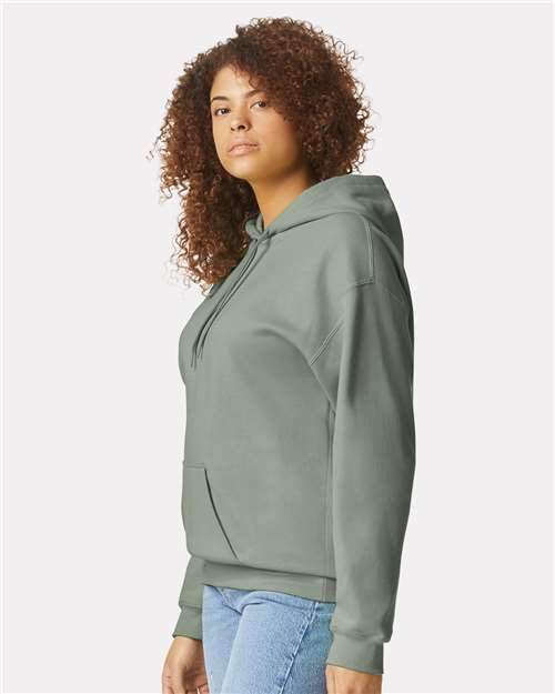 Gildan SF500 Unisex Softstyle® Midweight Hooded Sweatshirt Cotton Cotton-Poly Blend Fleece Hooded Insulated Jersey Midweight Moisture-Wicking Outerwear Pocket Polyester Regular Fit Spandex Sport / Athletic Super Heavyweight Sweatshirts & Fleece Tear-Away Label Tops Womens Womens Tops