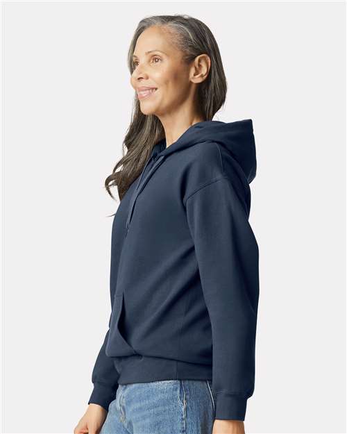 Gildan SF500 Unisex Softstyle® Midweight Hooded Sweatshirt Cotton Cotton-Poly Blend Fleece Hooded Insulated Jersey Midweight Moisture-Wicking Outerwear Pocket Polyester Regular Fit Spandex Sport / Athletic Super Heavyweight Sweatshirts & Fleece Tear-Away Label Tops Womens Womens Tops