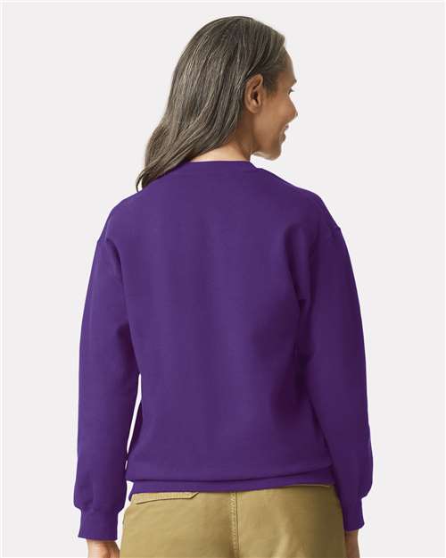 Gildan SF000 Unisex Softstyle® Midweight Crewneck Sweatshirt Cotton Cotton-Poly Blend Crewneck Fleece Midweight Moisture-Wicking Outerwear Polyester Regular Fit Spandex Sport / Athletic Super Heavyweight Sweatshirts & Fleece Tear-Away Label Tops Womens Womens Tops